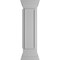 Ekena Millwork 12"W x 48"H End Newel Post with Panel, Peaked Capital & Base Trim (Installation kit included) NWL12X48EPP0B0 - alternate 6